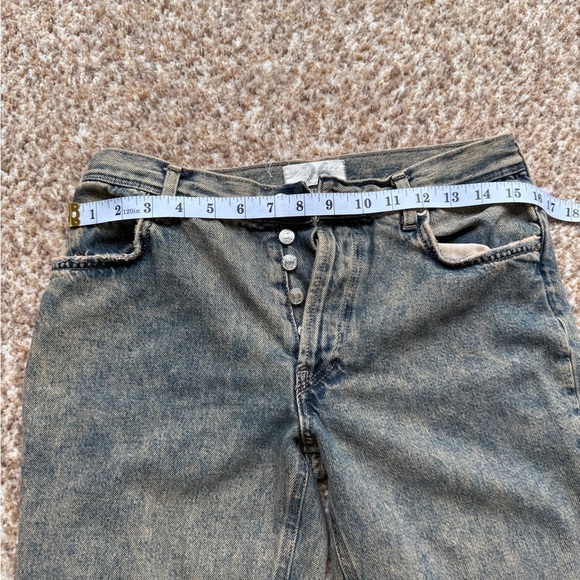 Free People We The Free Jeans Womens 26 Brown Maggie Straight Distressed Raw Hem - Picture 2 of 6